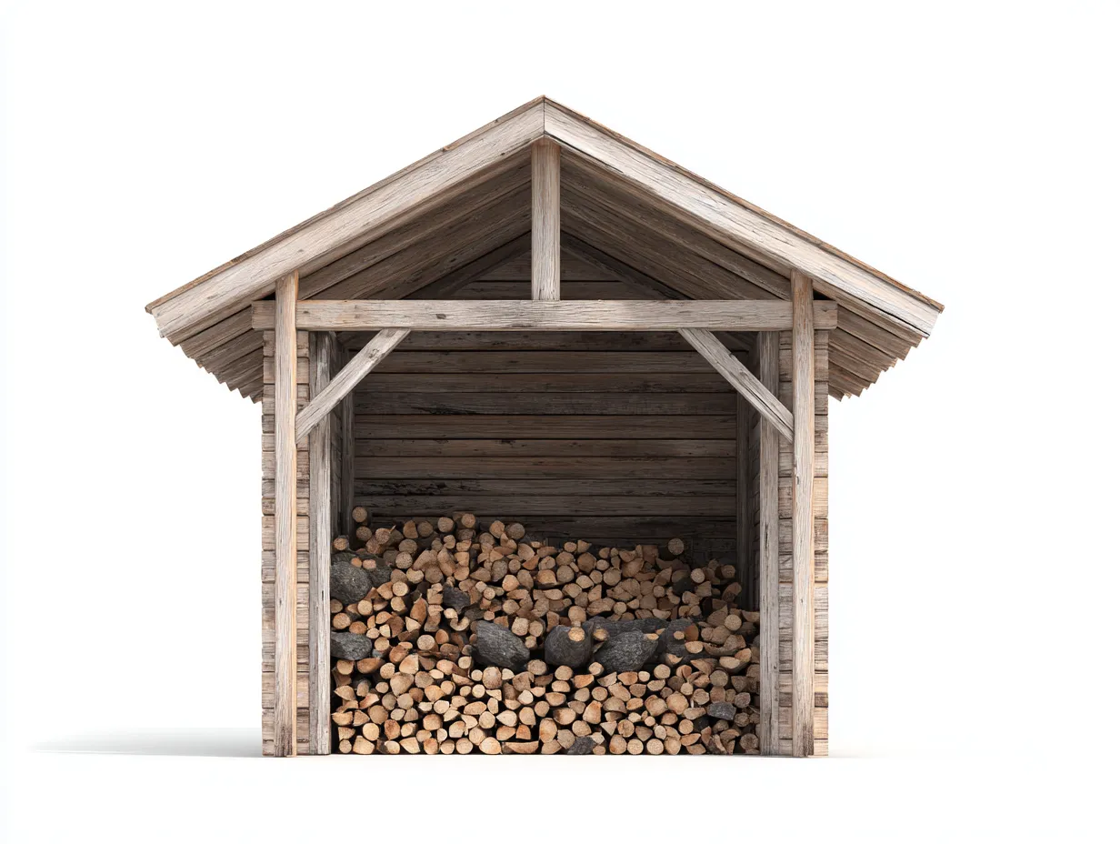 Portalegna - Legno - 150x65x180 cm - Naturale - Stile rustico-Loftgetbay