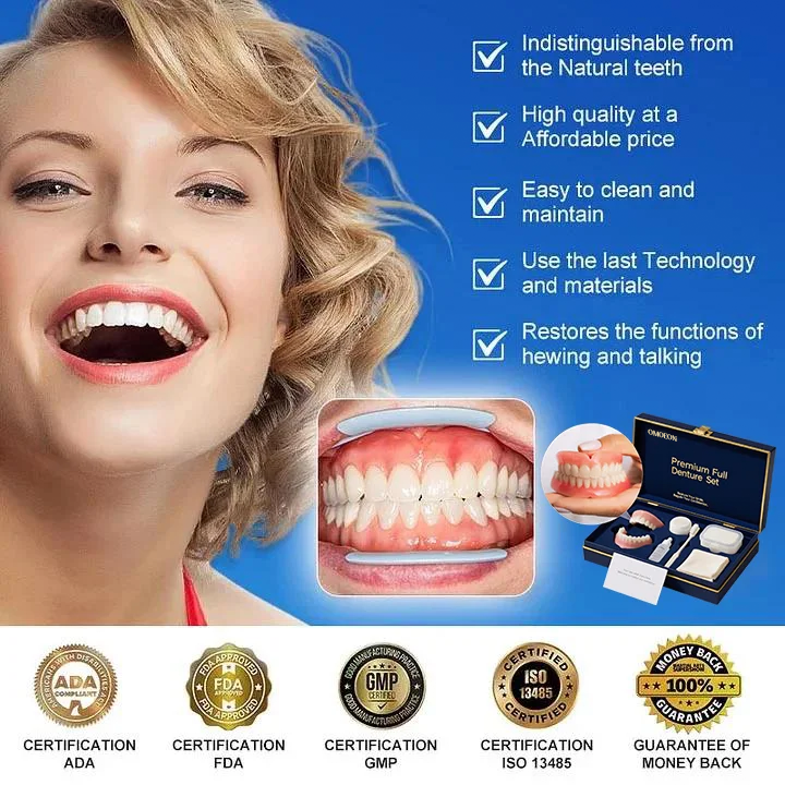Ends Today: 70% OFF! ⏰Omoeon™ Medical Full Denture with Strong Suctiond🦷Obtain American Dental Association (ADA) Certification