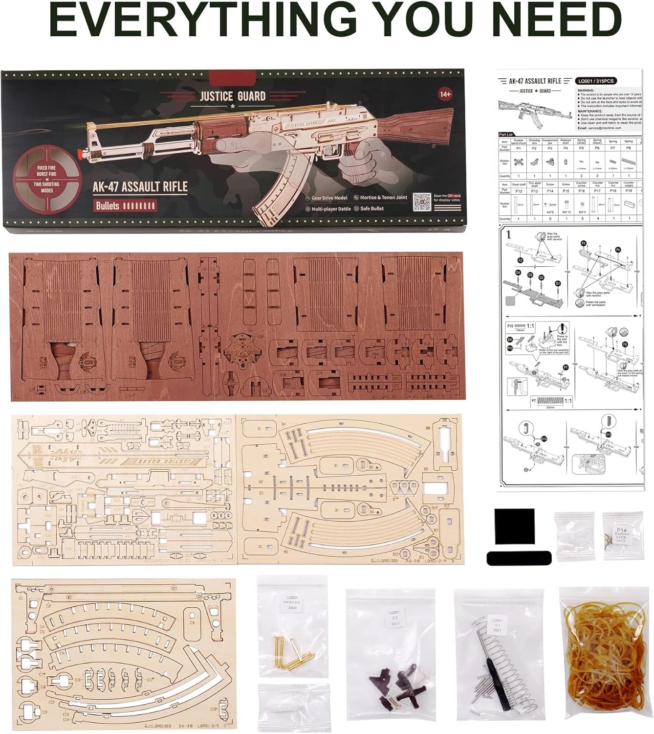Thompson Submachine Gun Toy 3D Wooden Puzzle