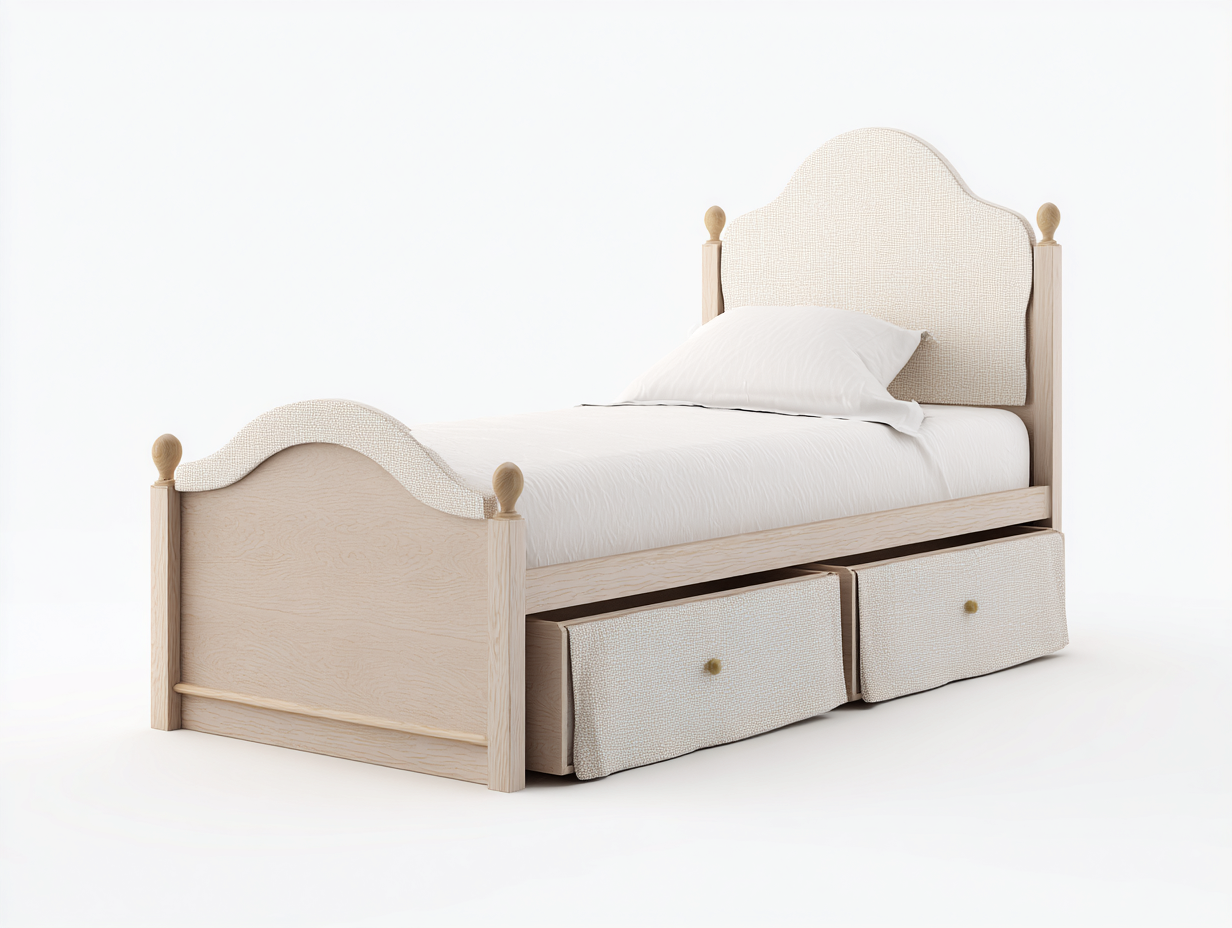 Camas individuales-madera-tela-200x90x100 cm-Beige/Natural-estilo clásico infantil-Casauploft