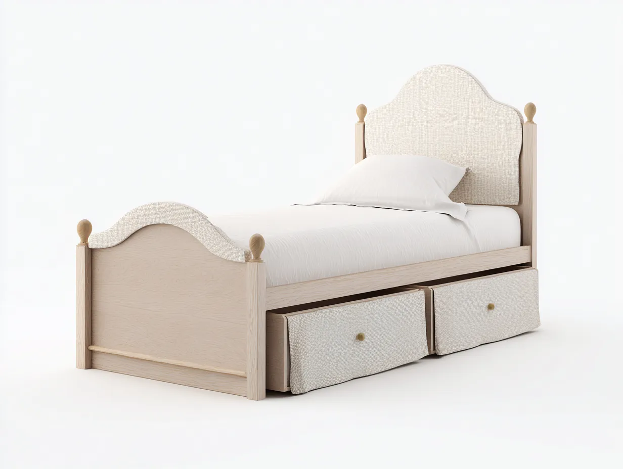 Camas individuales-madera-tela-200x90x100 cm-Beige/Natural-estilo clásico infantil-Casauploft