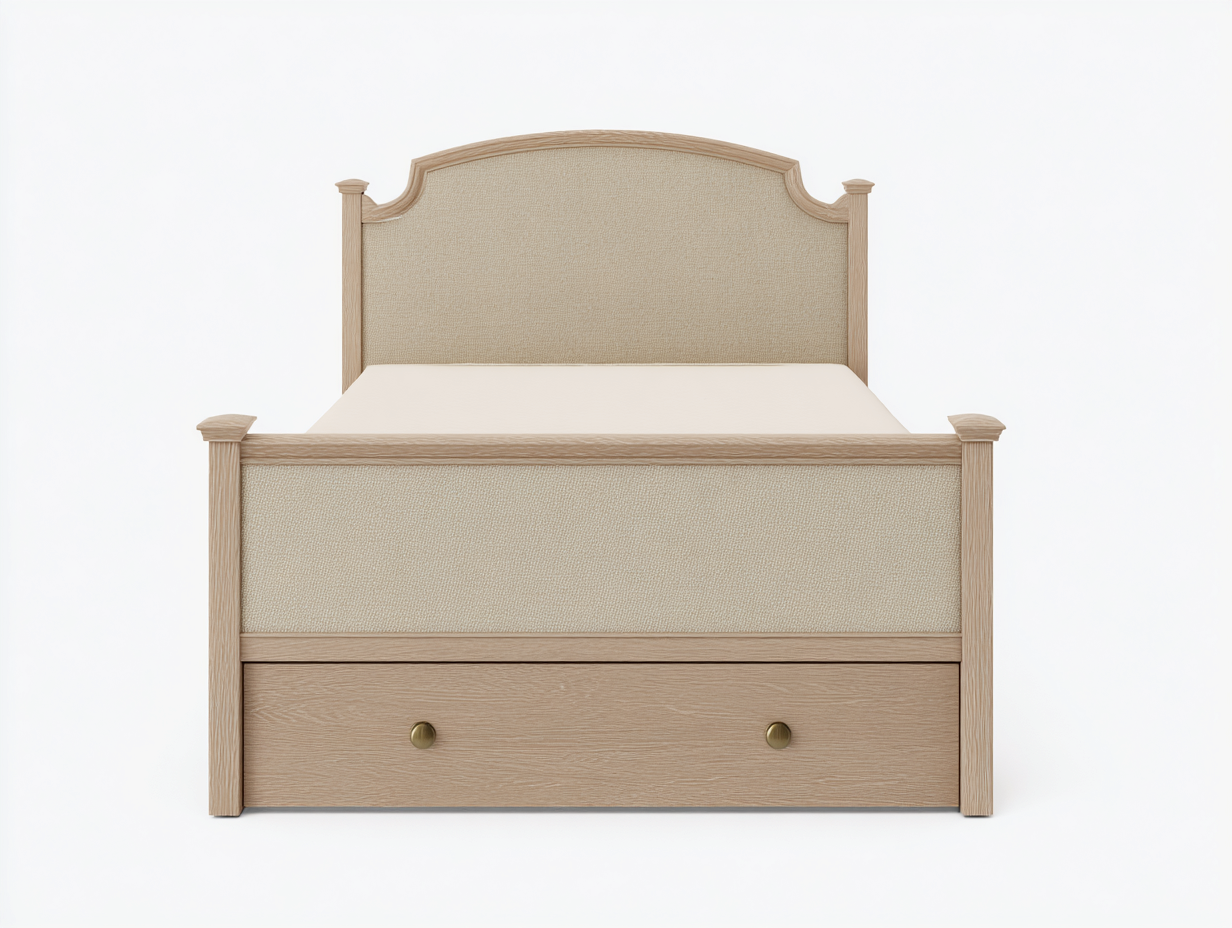 Camas individuales-madera-tela-200x90x95 cm-Beige/Natural-estilo clásico funcional-Casauploft