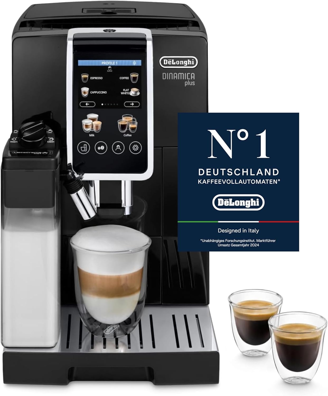 Kapsel Kaffeemaschine Espresso Milchsystem 1,5 L – Edelstahl – Kaffeemaschine mit Edelstahl Milchkanne 40,8 x 17,1 x 31 cm-Pineuppad