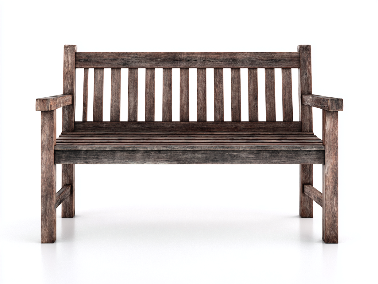 Bank Holz 140x55x85 cm Braun rustikales Design-Pineuppad