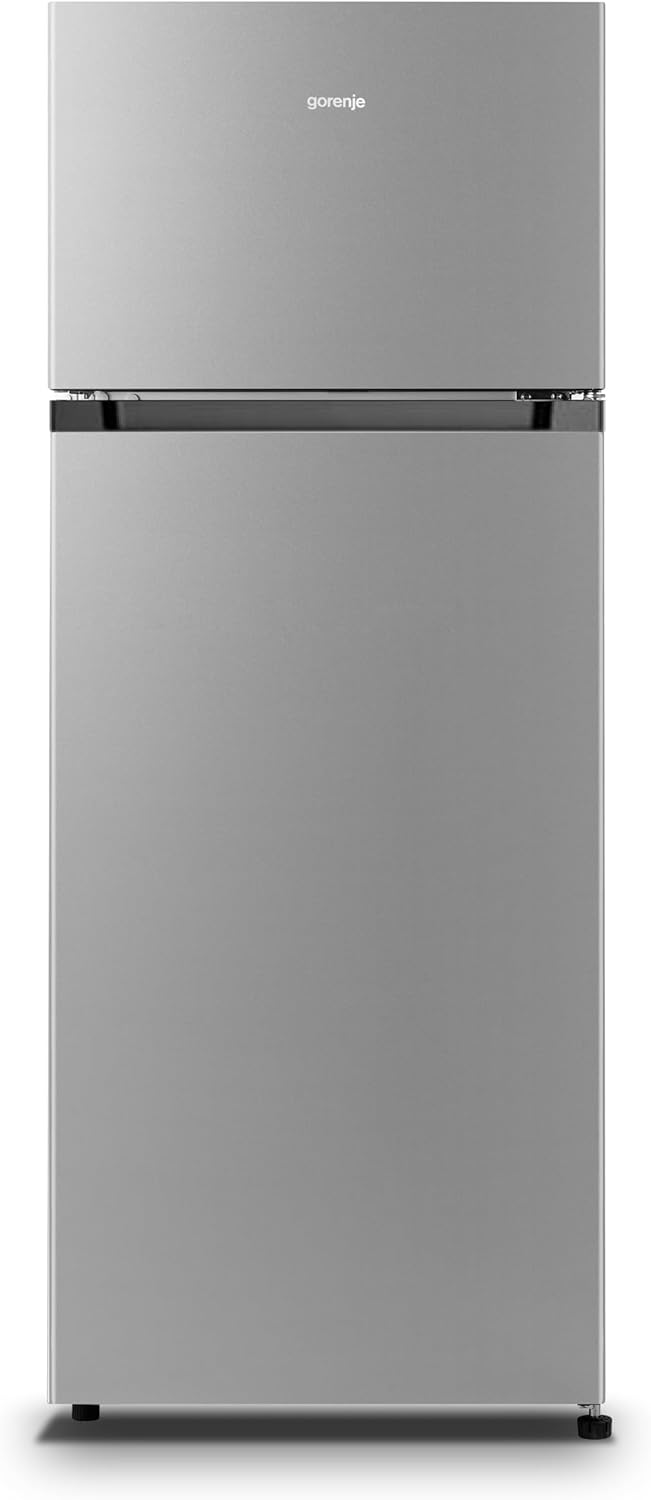 Gorenje Doppeltür Kühlschrank 206 L – Gefrierfach oben – LED Innenbeleuchtung – freistehend – Silber RF414EPS4-Pineuppad