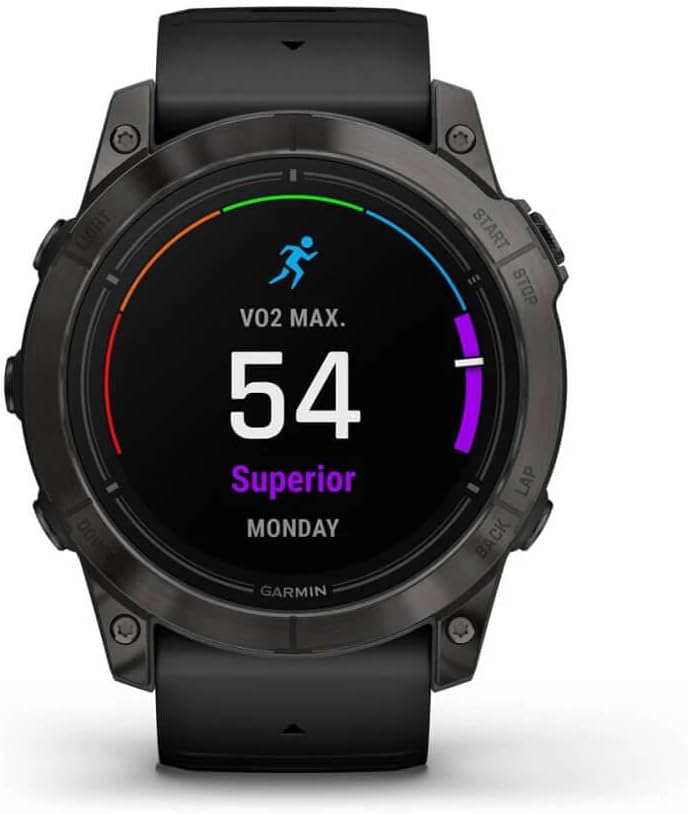 Garmin Epix Pro GPS Smartwatch modern rundes Design mit integriertem GPS Bluetooth Zeitanzeige kompatibel mit Android Modell 0100280401-Pineuppad