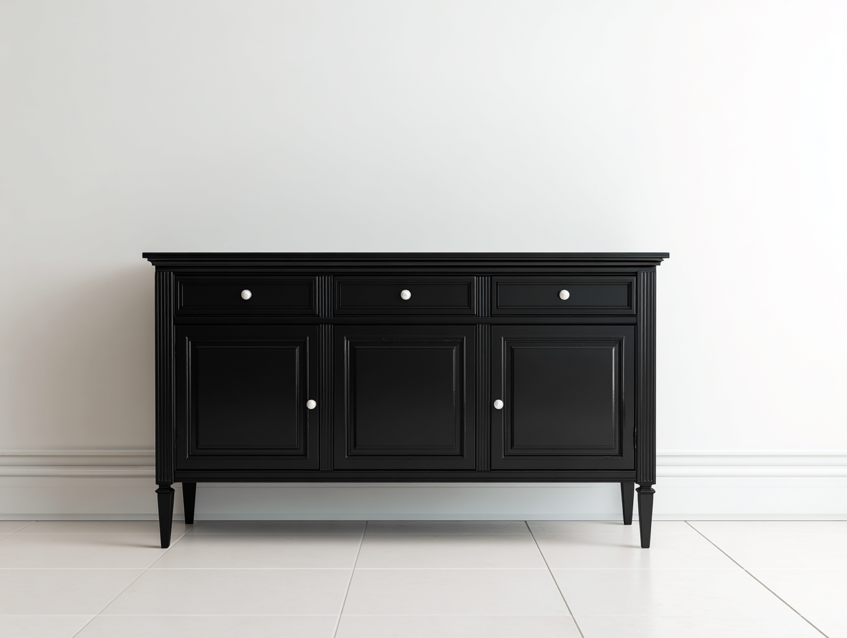 Dielenschrank Holz 150x40x85 cm Schwarz für Flur - klassisches Design-Pineuppad