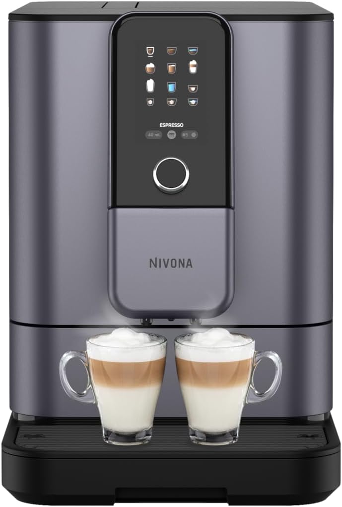 Kaffeevollautomat mit Chilled Brew und Milchaufschäumer 1.8 L Perlenblau - App Steuerung - Abnehmbarer Wassertank - Automatische Abschaltung - 48 x 24 x 34 cm-Pineuppad