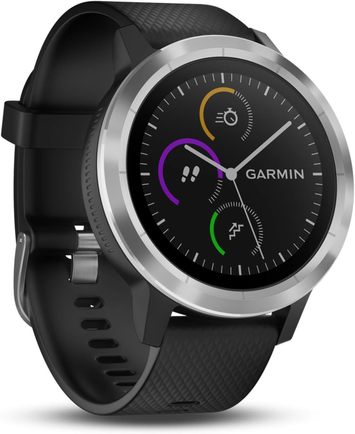 Garmin vivoactive 3 GPS Fitness Smartwatch rundes Design mit vorinstallierten Sport Apps integriertem GPS Garmin Pay Musikplayer Bluetooth-Pineuppad