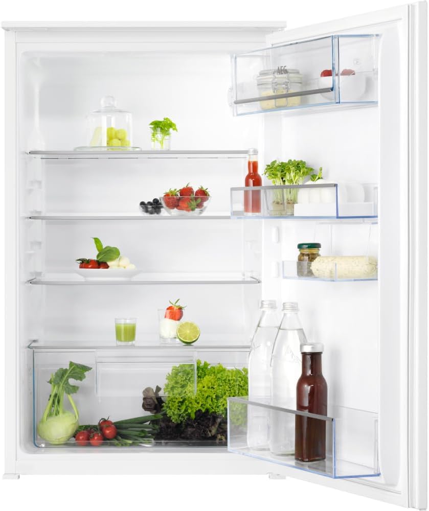 AEG Einbau Kühlschrank 88 cm – 142 L – ohne Gefrierfach – OptiSpace Serie 5000 – LED Beleuchtung – Schlepptür Technik TSK5O881ES-Pineuppad