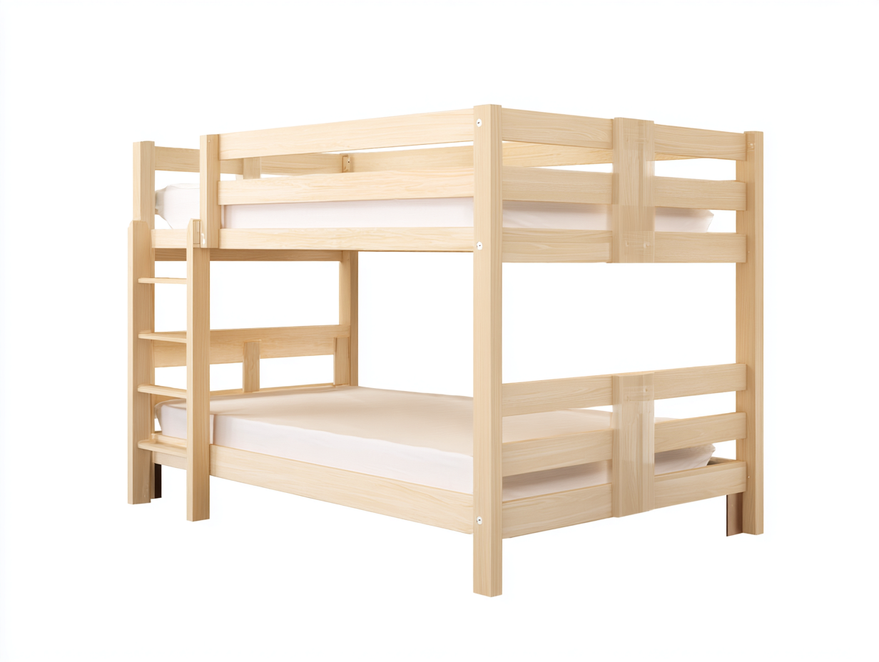 Etagenbetten Massivholz 200x98x170 cm - Natur - funktionales Kinderbett-Pineuppad