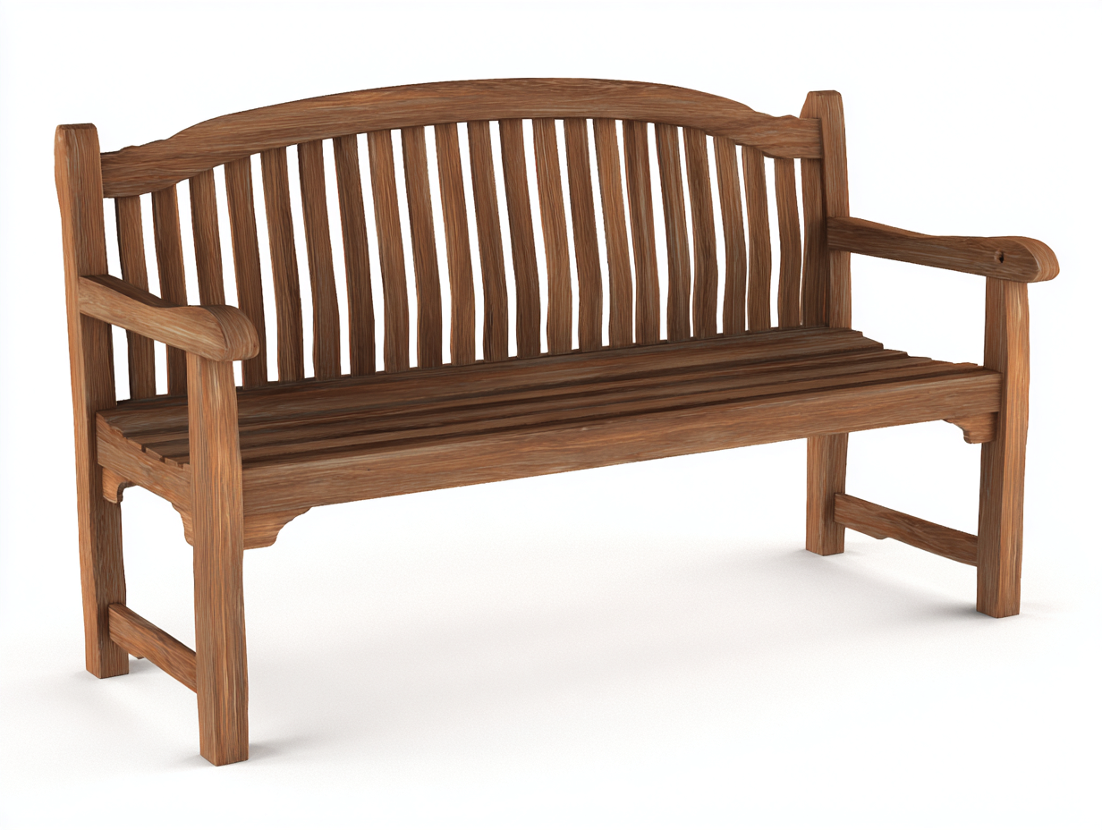 Bank Holz 160x58x88 cm - Holzfarben - klassisches Design für Gartenbereich-Pineuppad