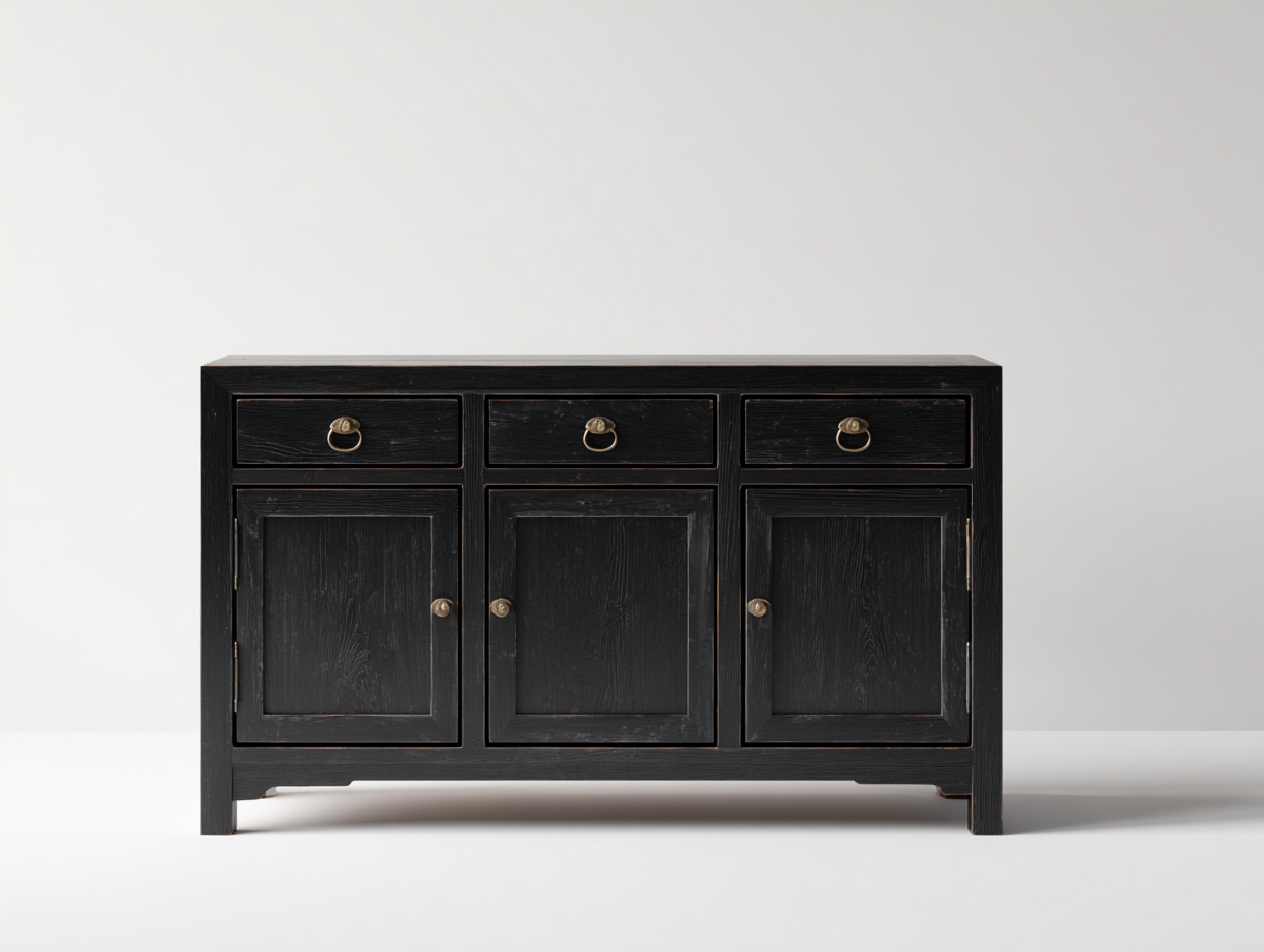 Dielenschrank MDF 150x40x85 cm - Schwarz - Modernes Design für den Flur-Pineuppad