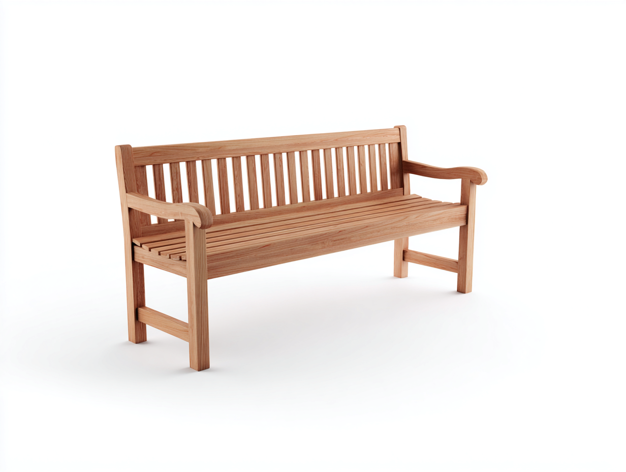 Bank Garten Holzbank mit Rückenlehne und Armlehnen 160x55x90 cm - Braun - klassisches Design für Garten-Pineuppad