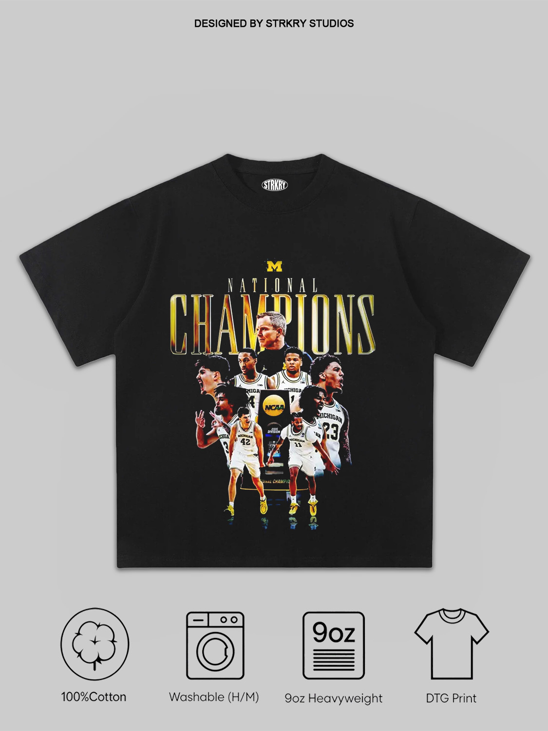 25-26 National Champs Michigan 3  Tee