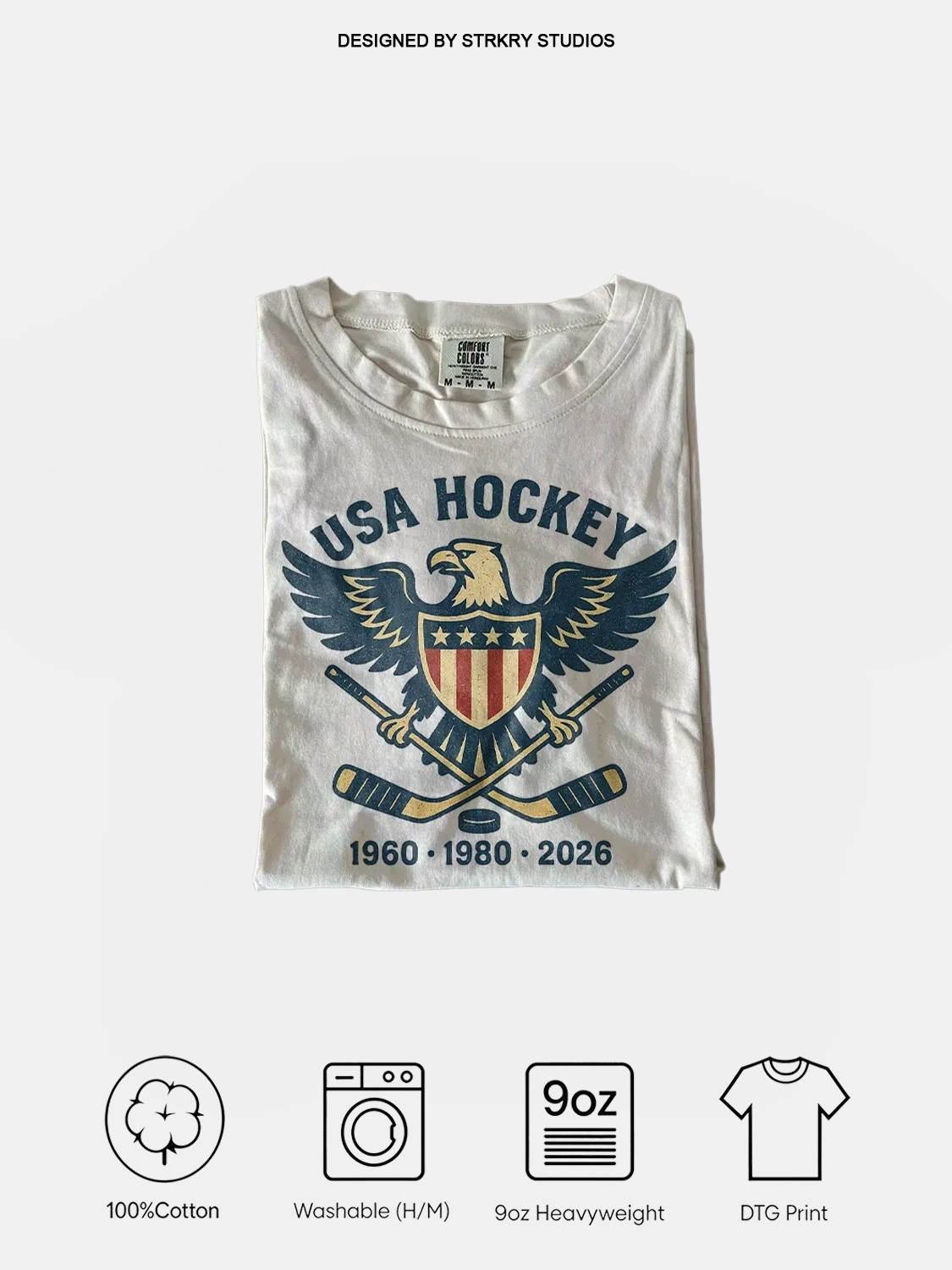 Funny USA Ice Hockey Eagle T-shirt