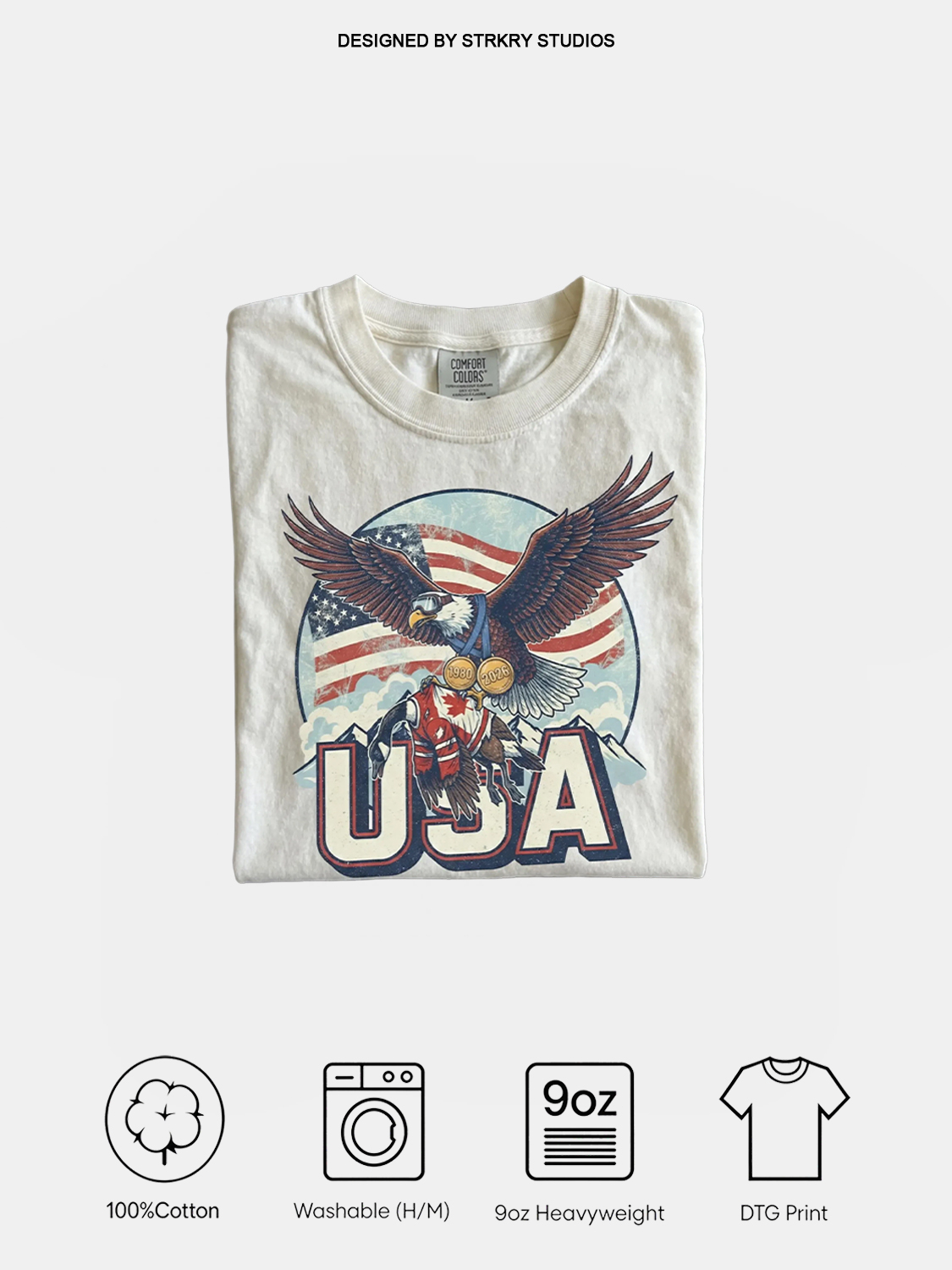 Funny USA Ice Hockey Eagle T-shirt