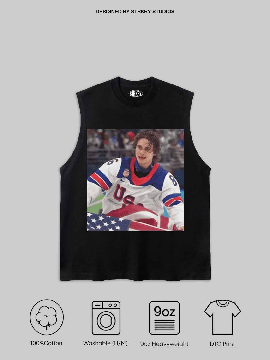 Jack Hughes middle finger TEE