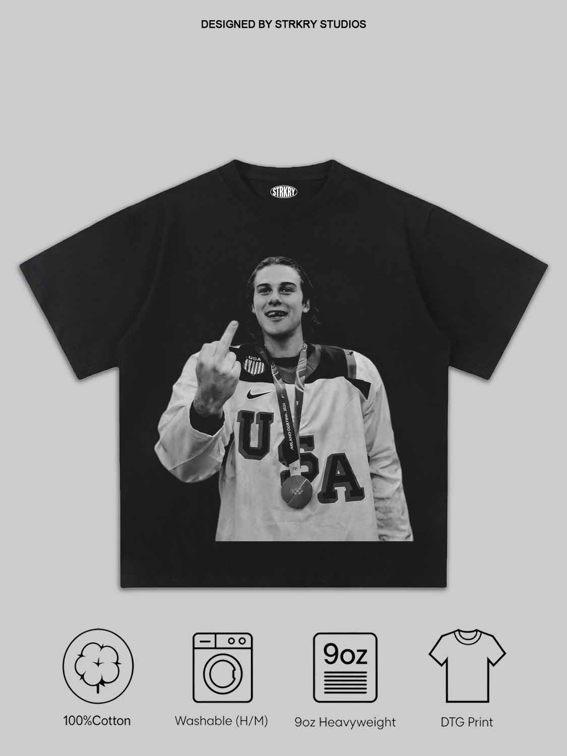 Jack Hughes middle finger TEE 1.0