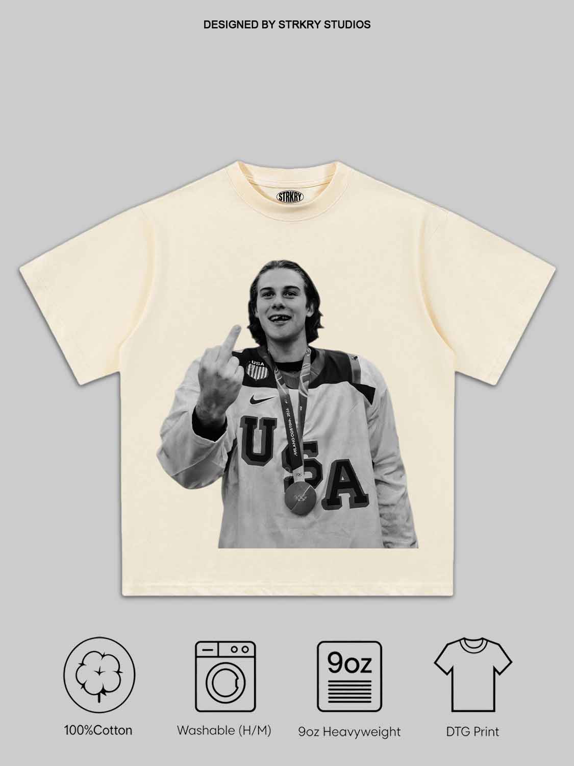 Jack Hughes middle finger TEE 1.0