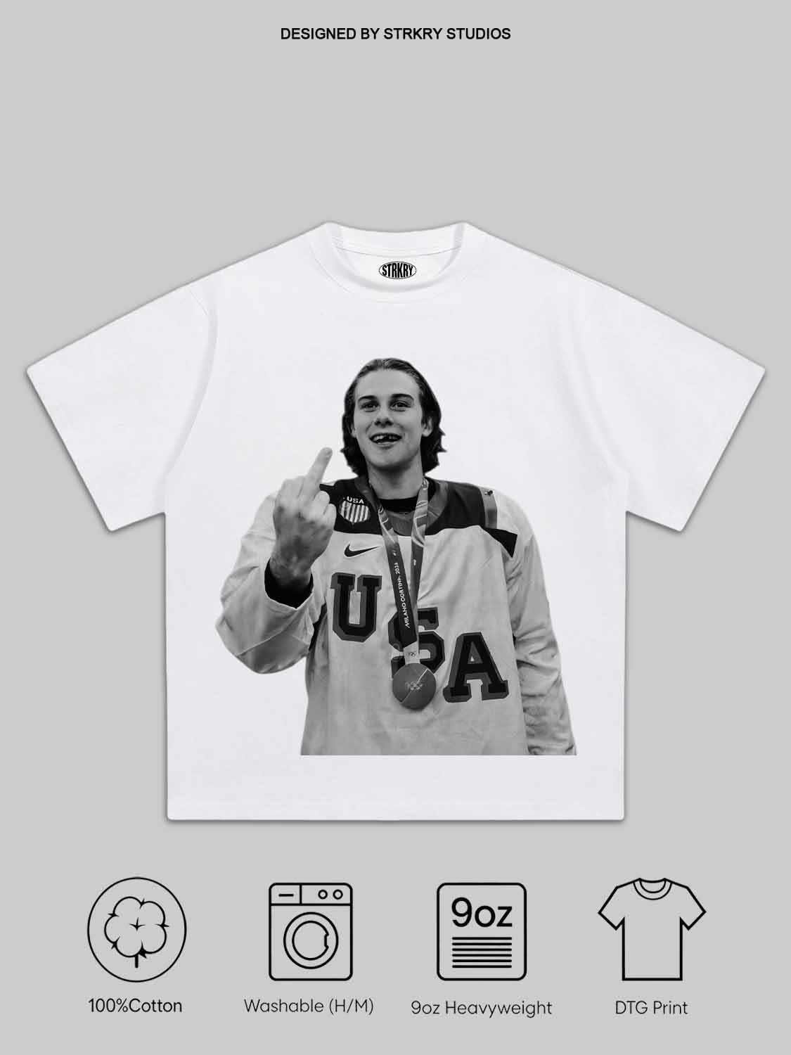 Jack Hughes middle finger TEE 1.0
