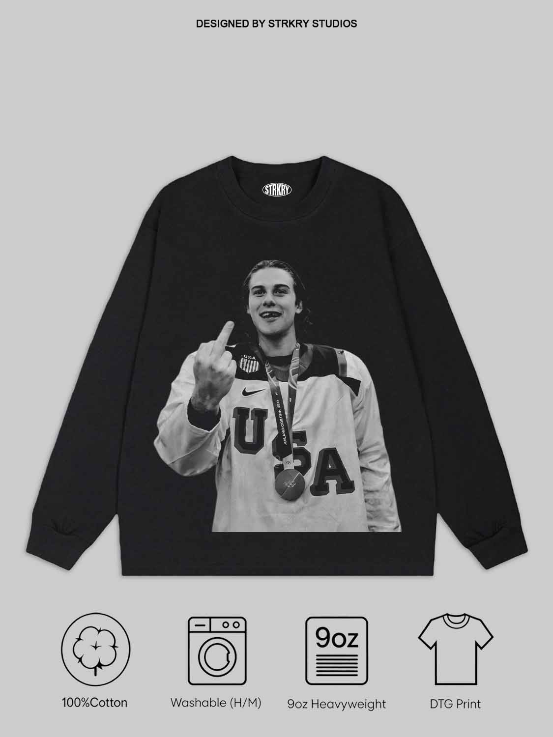 Jack Hughes middle finger TEE 1.0