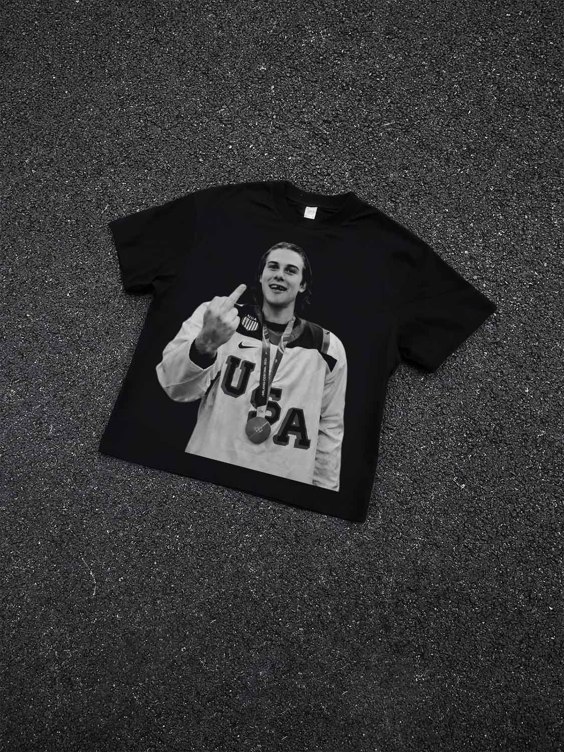 Jack Hughes middle finger TEE 1.0