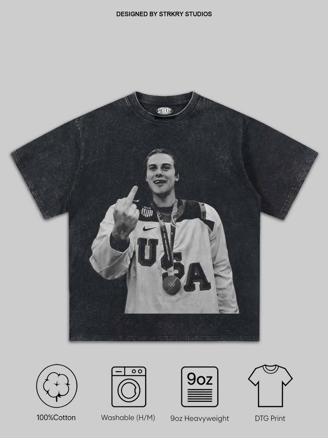Jack Hughes middle finger TEE 1.0