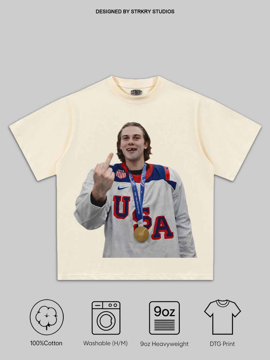 Jack Hughes middle finger TEE 2.0