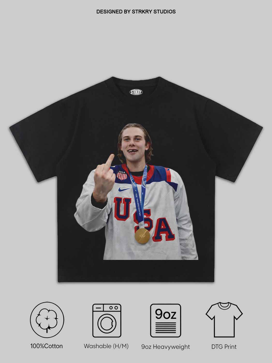 Jack Hughes middle finger TEE 2.0