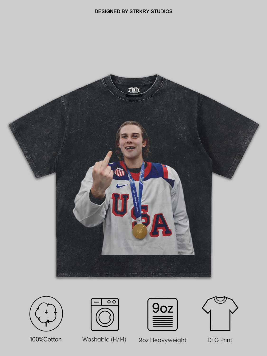 Jack Hughes middle finger TEE 2.0
