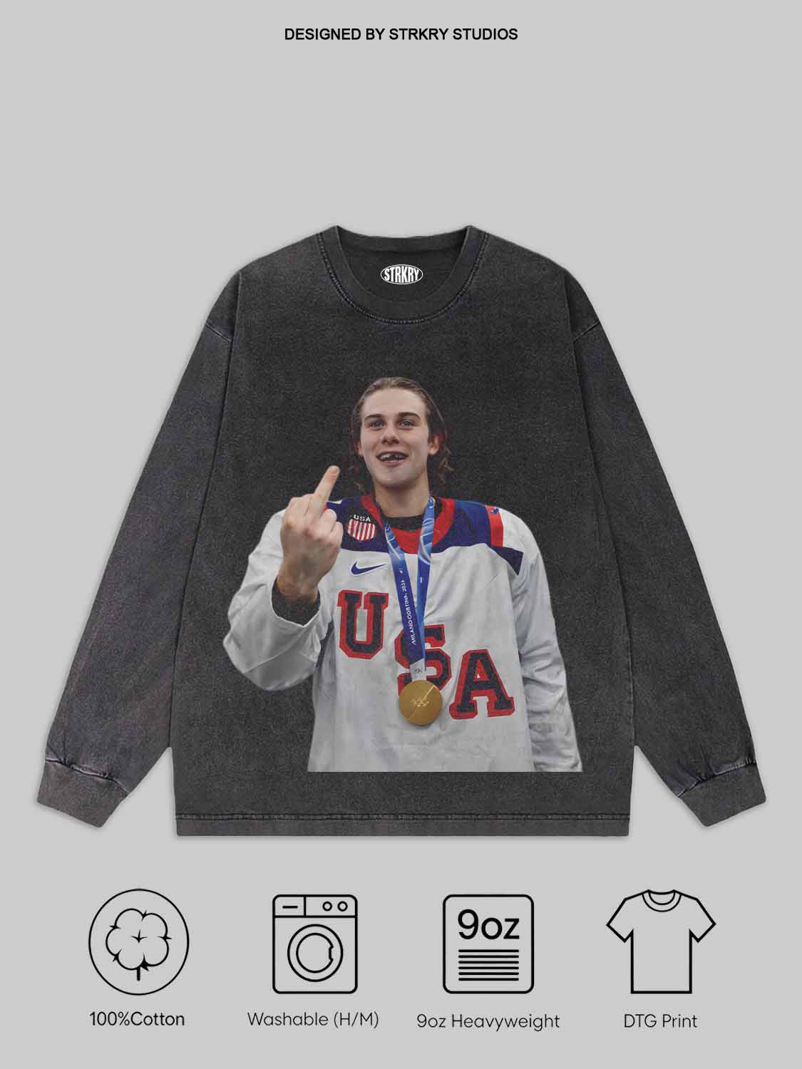 Jack Hughes middle finger TEE 2.0