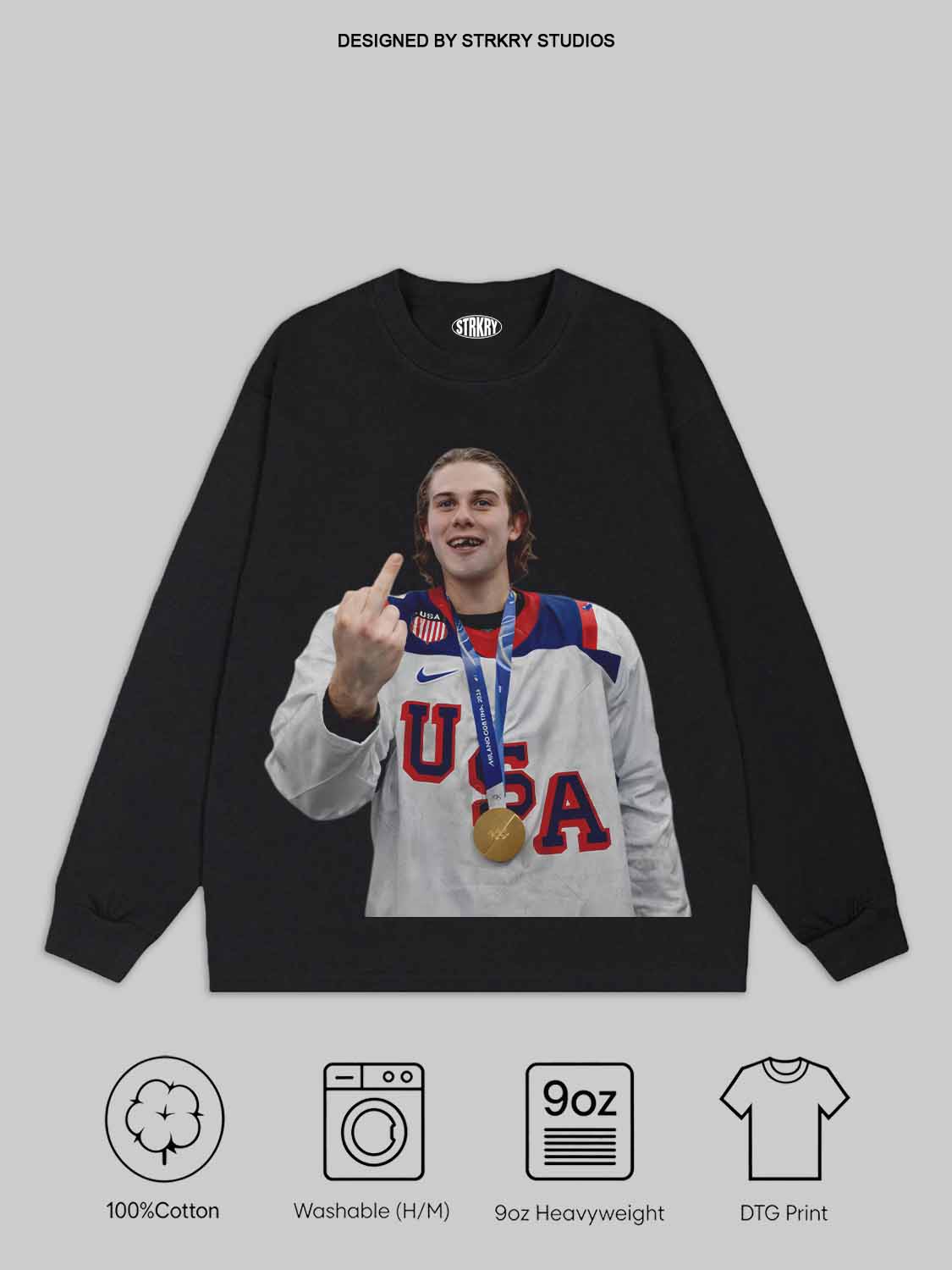 Jack Hughes middle finger TEE 2.0