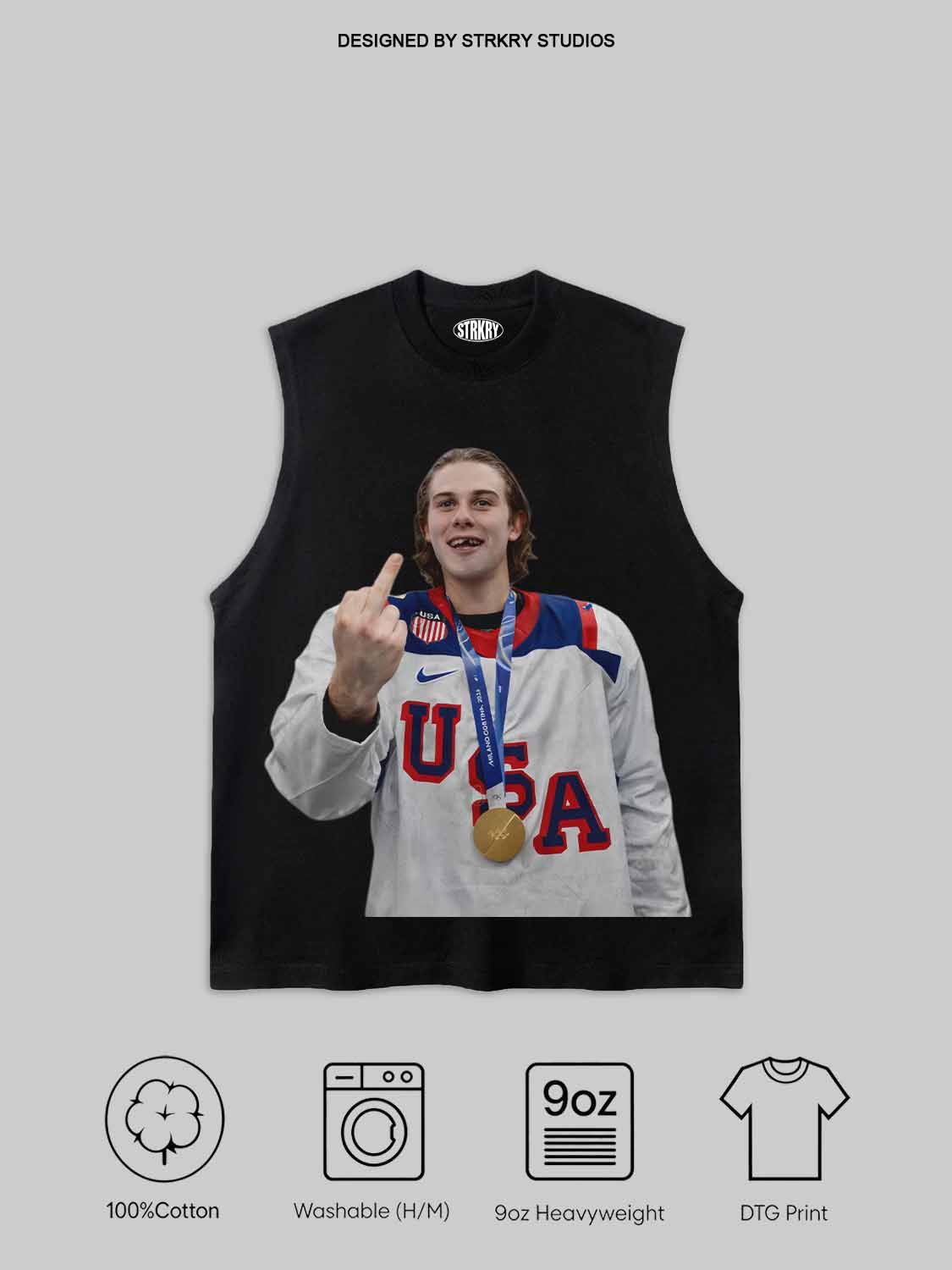 Jack Hughes middle finger TEE 2.0
