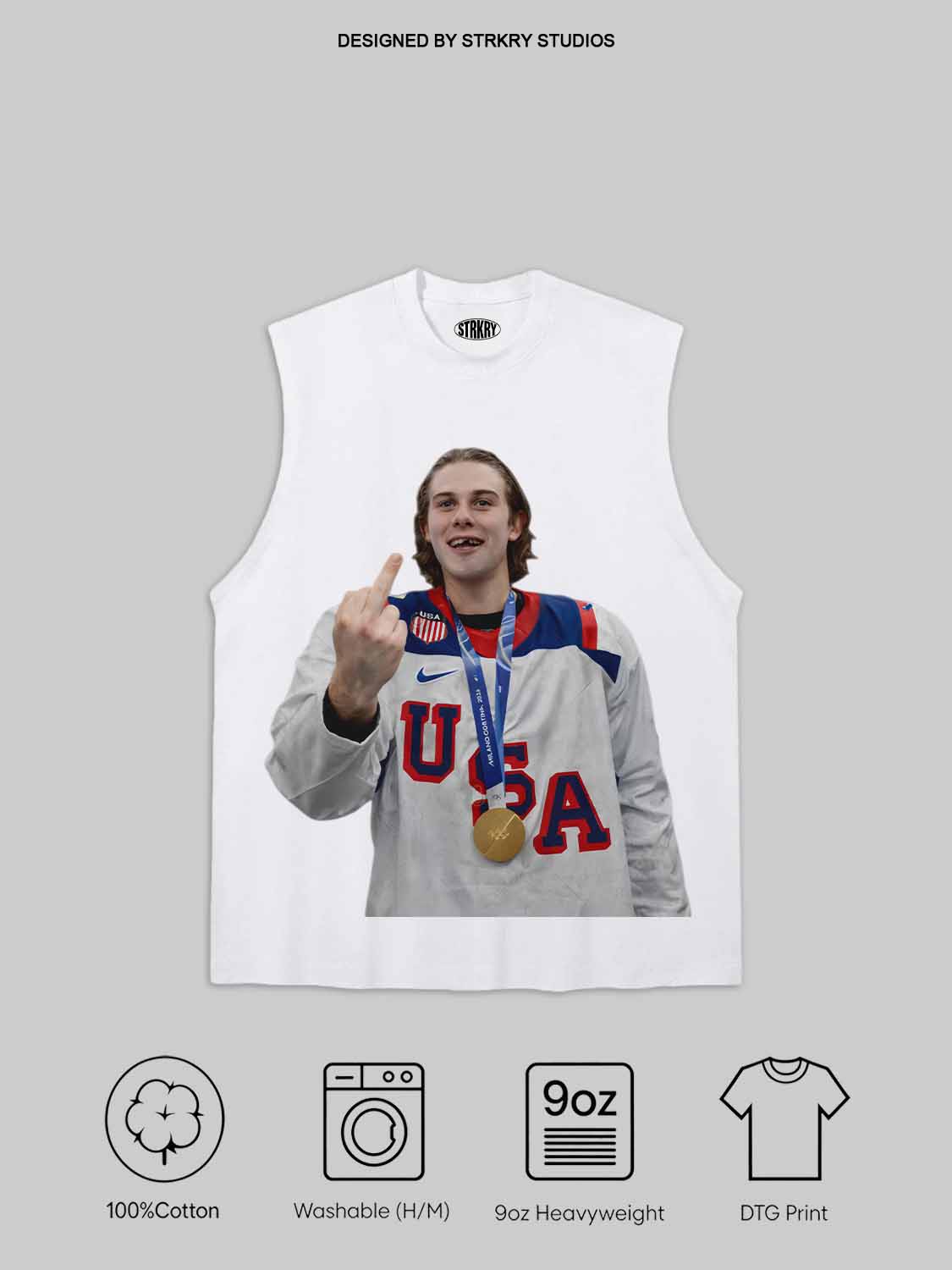 Jack Hughes middle finger TEE 2.0