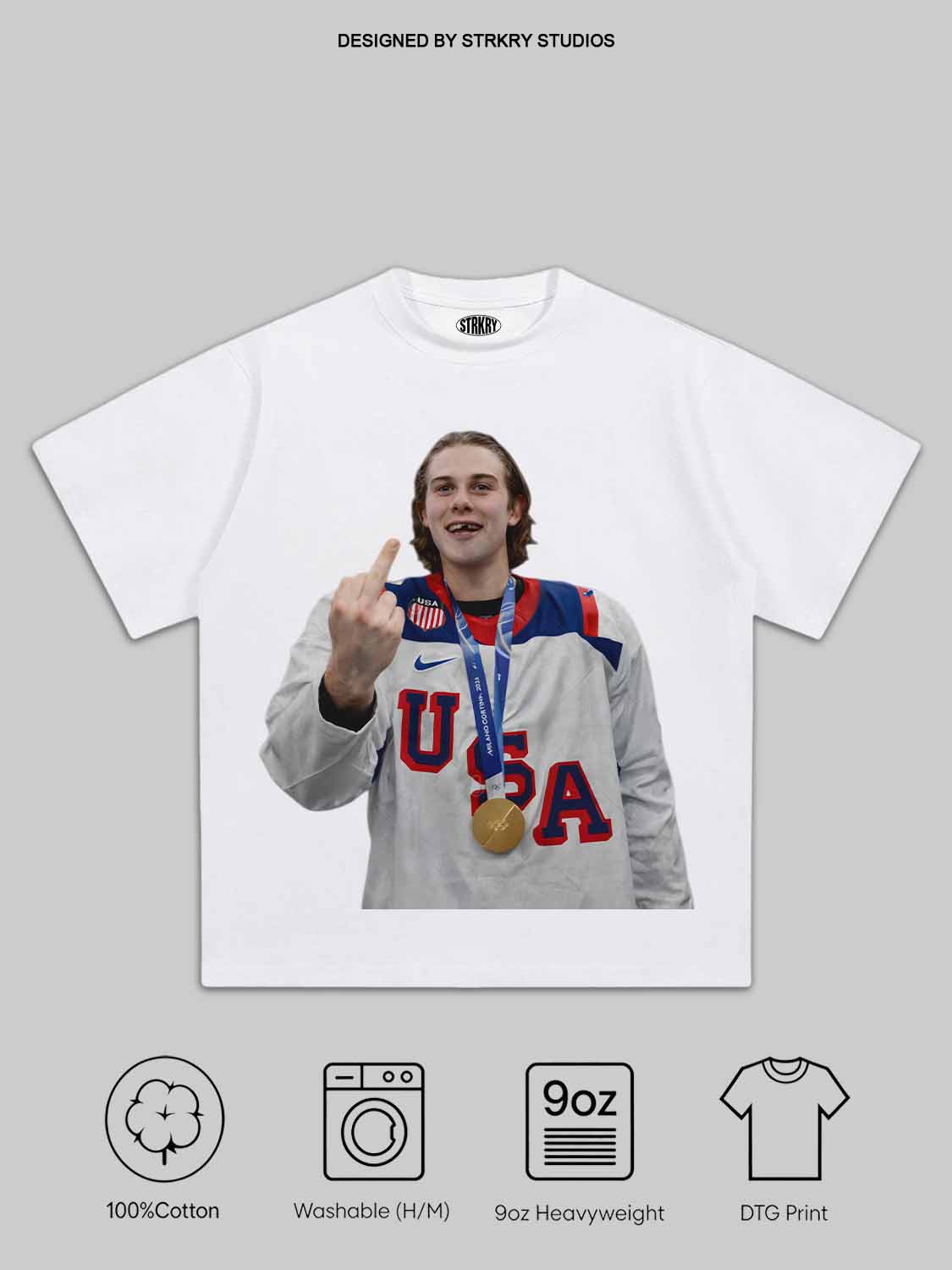 Jack Hughes middle finger TEE 2.0
