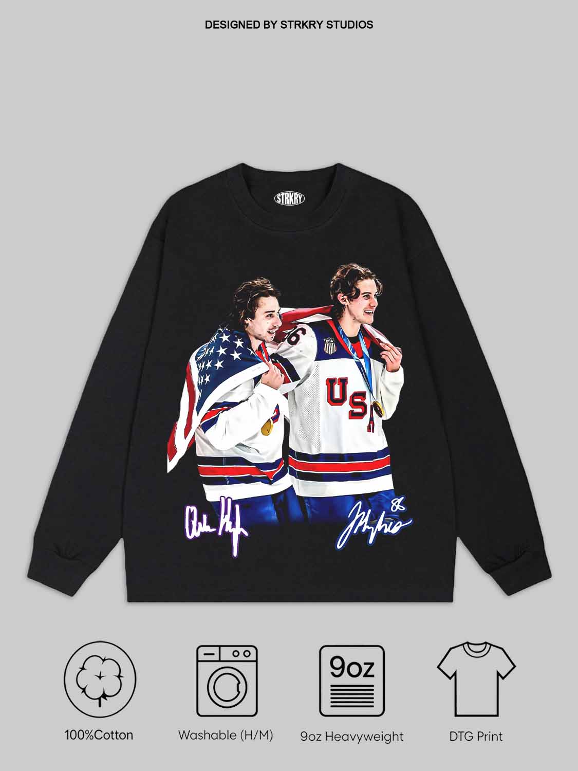 USA Gold Medal Hockey Champion Jack Hughes Quinn Hughes Tee