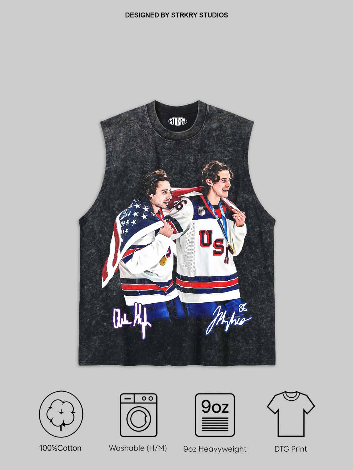 USA Gold Medal Hockey Champion Jack Hughes Quinn Hughes Tee