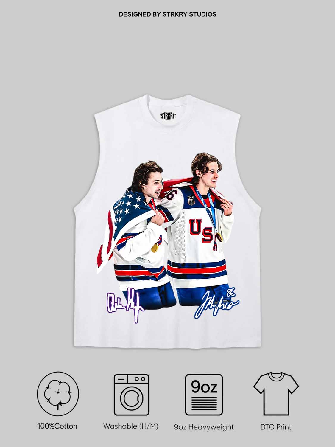 USA Gold Medal Hockey Champion Jack Hughes Quinn Hughes Tee