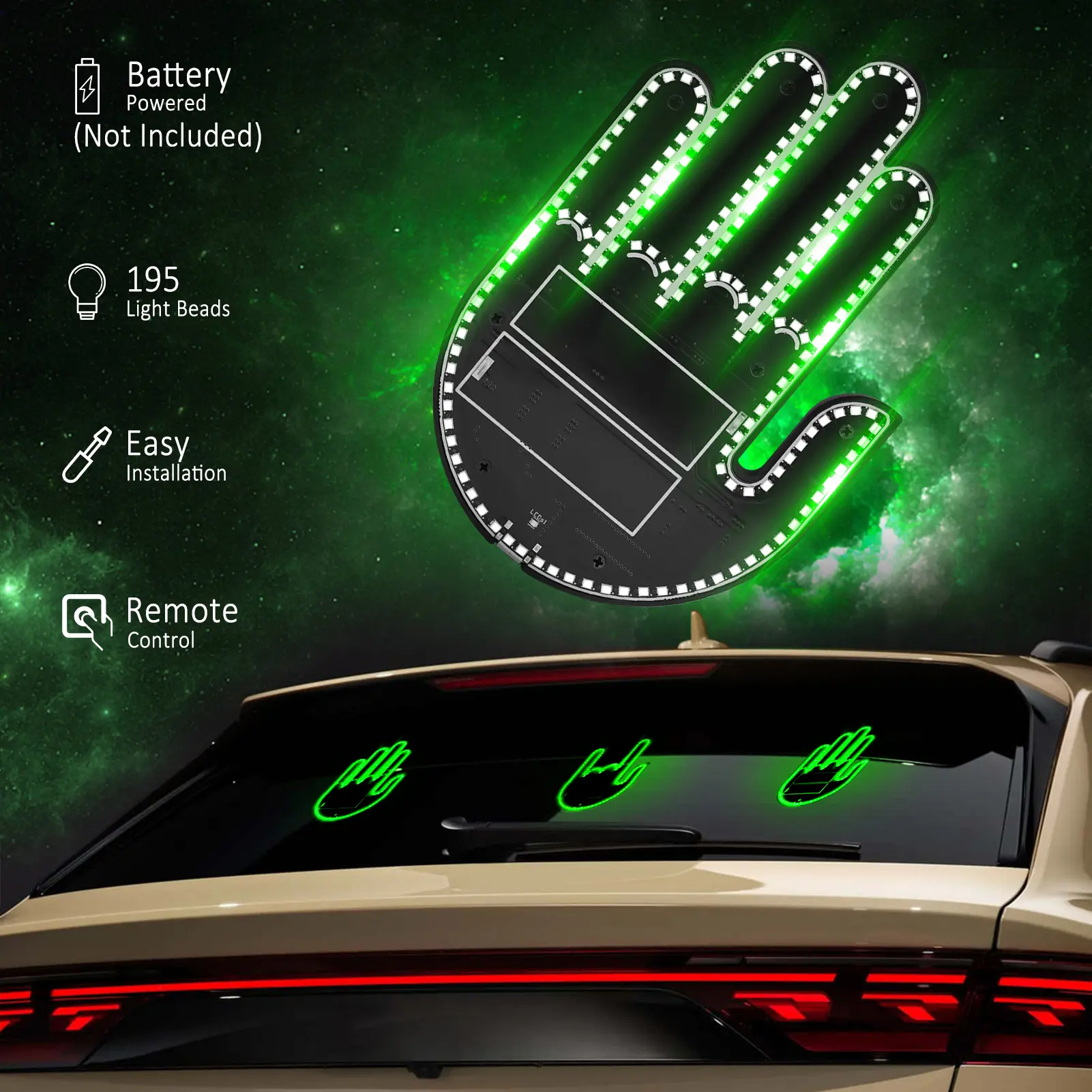 DIBMS Car Gesture Decorative Ambient LED Lights for Car SUV Truck