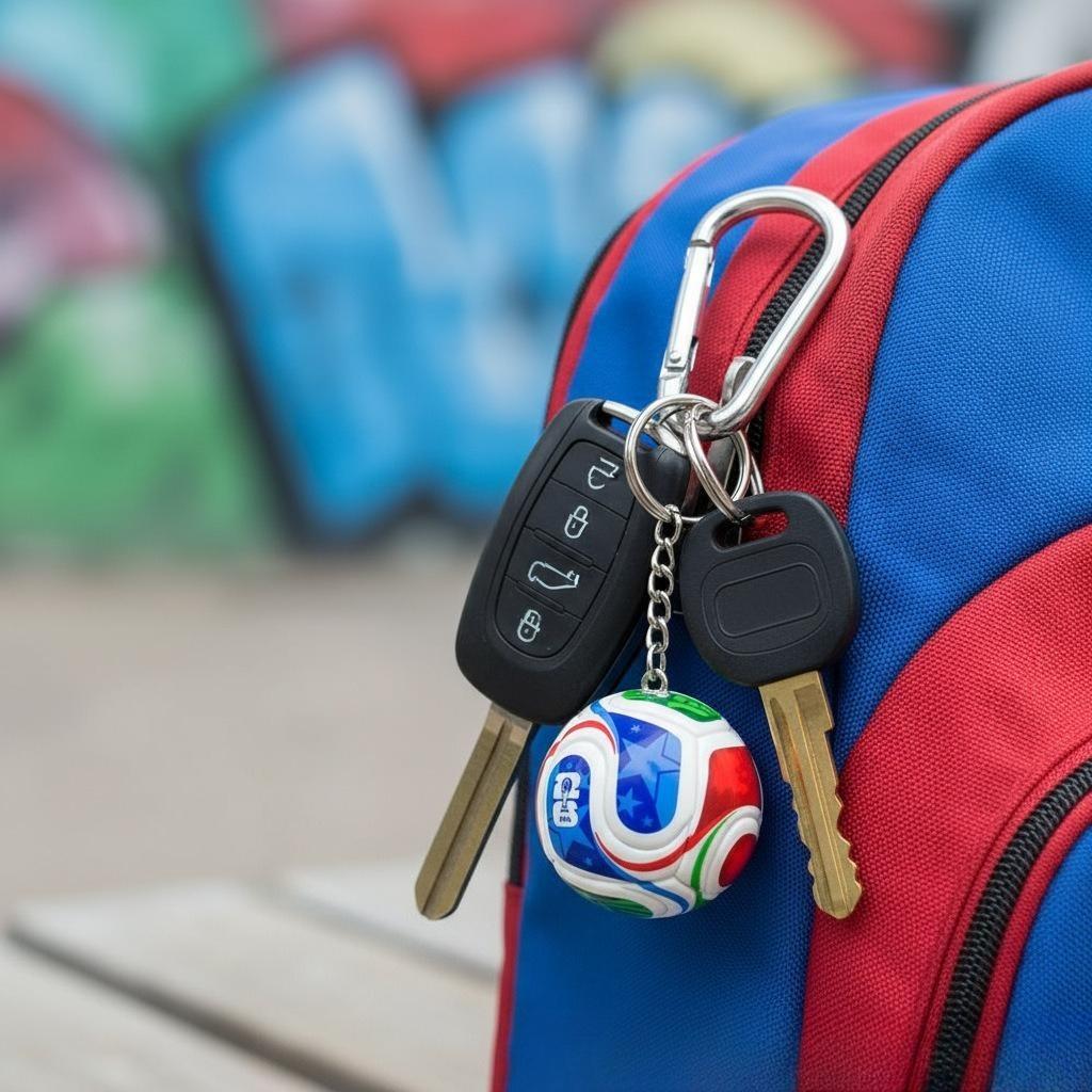 2026 Soccer Championship Commemorative Ball Keychain with Trophy Pendant &ndash; Mini Football Bag Charm for Fans, Car Key Ring Gift (2 Styles Available)