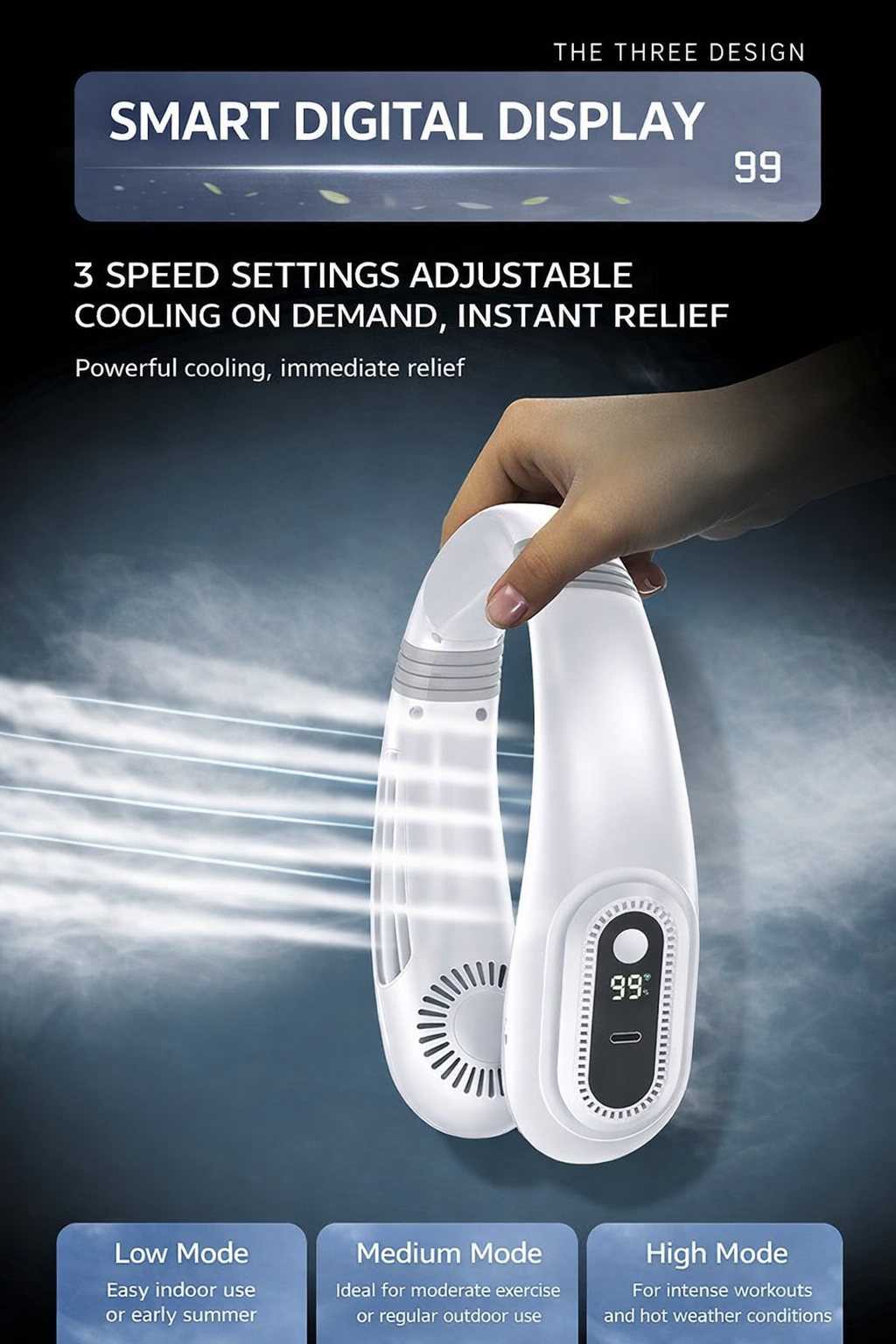 World Cup viewing neck fan, 6 hours of battery life