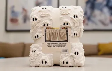 Halloween Embroidered Flannel Blanket