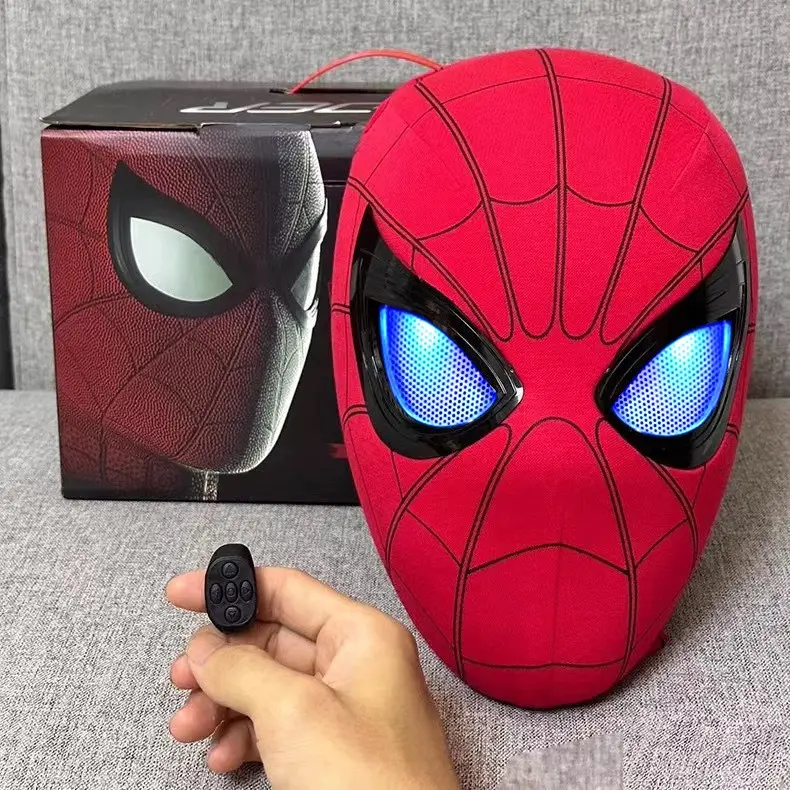 Spider-Man Hero Mask, featuring remote-controlled red and blue lights.