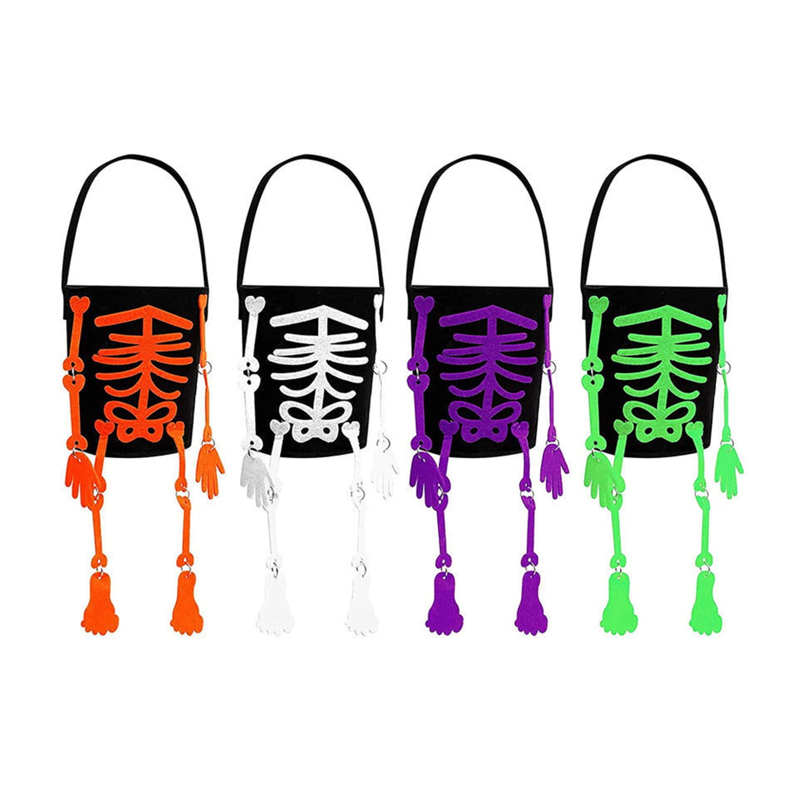 LSLJS Halloween Candy Bag,Trick or Treat Bucket,Pumpkin Design Candy Large Bags with LED Light Collapsible Ghost Multipurpose Reusable Halloween Basket for Kids Birthday Party Goodie Goody
