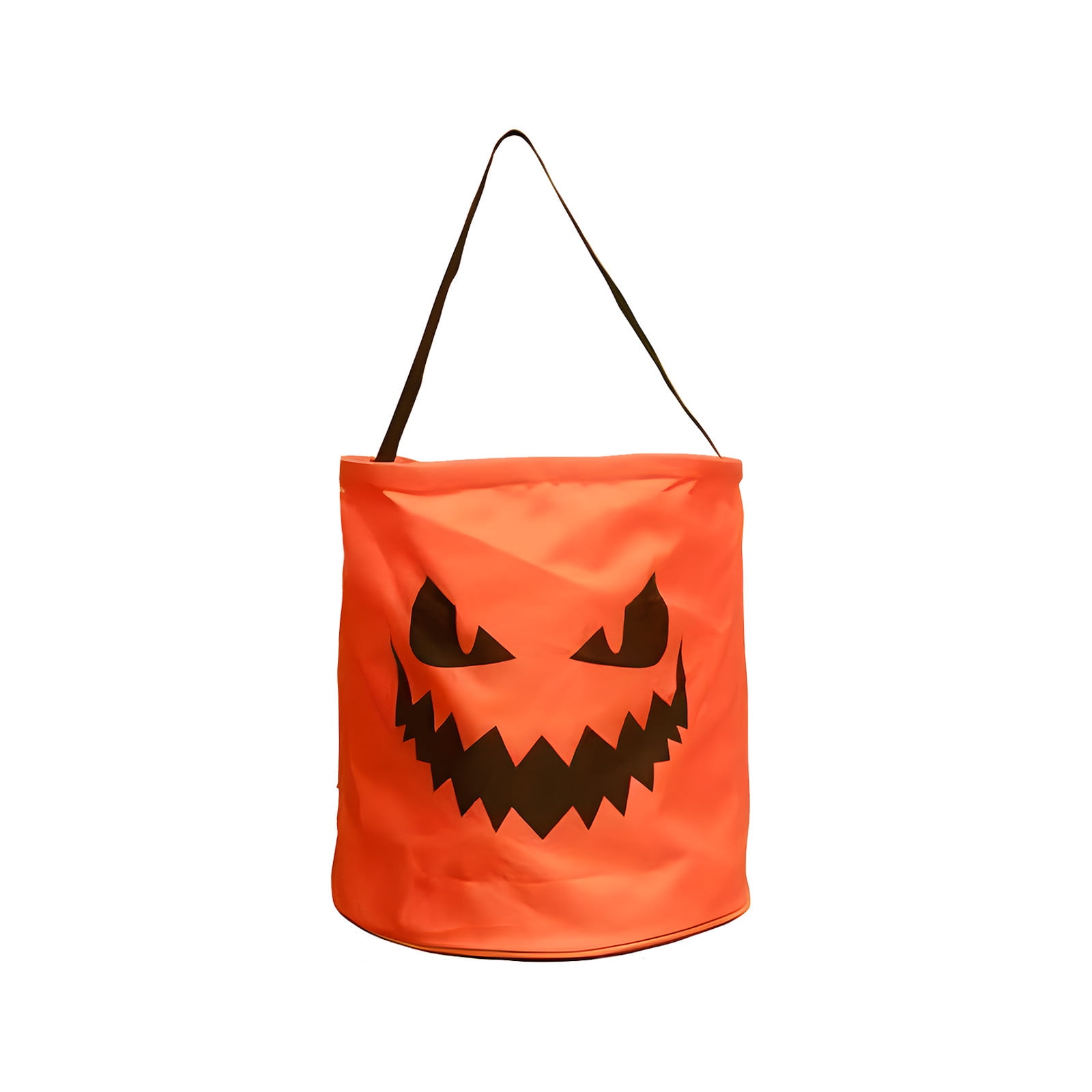 LSLJS Halloween Candy Bag,Trick or Treat Bucket,Pumpkin Design Candy Large Bags with LED Light Collapsible Ghost Multipurpose Reusable Halloween Basket for Kids Birthday Party Goodie Goody