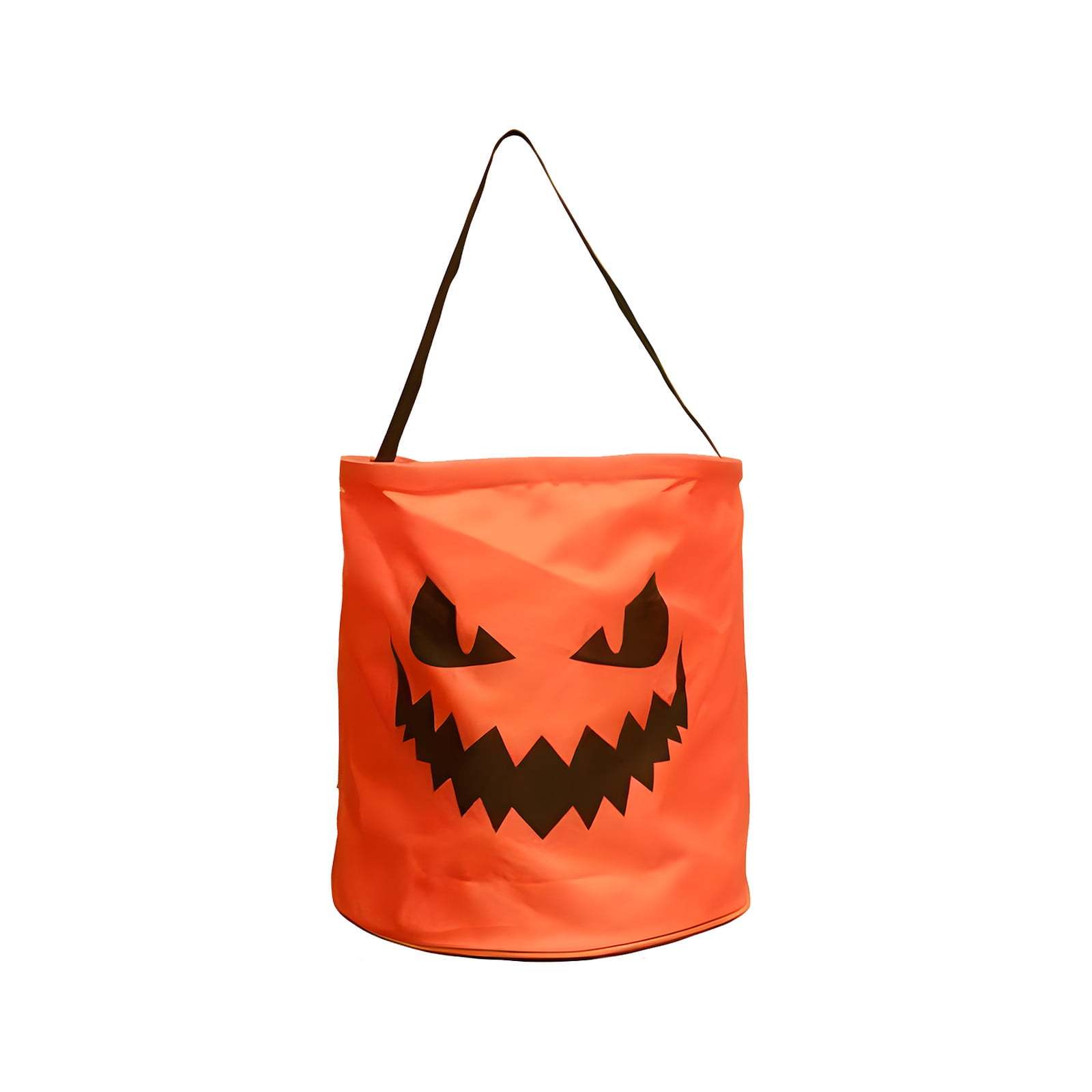 LSLJS Halloween Candy Bag,Trick or Treat Bucket,Pumpkin Design Candy Large Bags with LED Light Collapsible Ghost Multipurpose Reusable Halloween Basket for Kids Birthday Party Goodie Goody