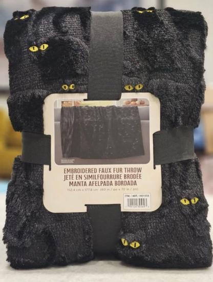Halloween Embroidered Flannel Blanket