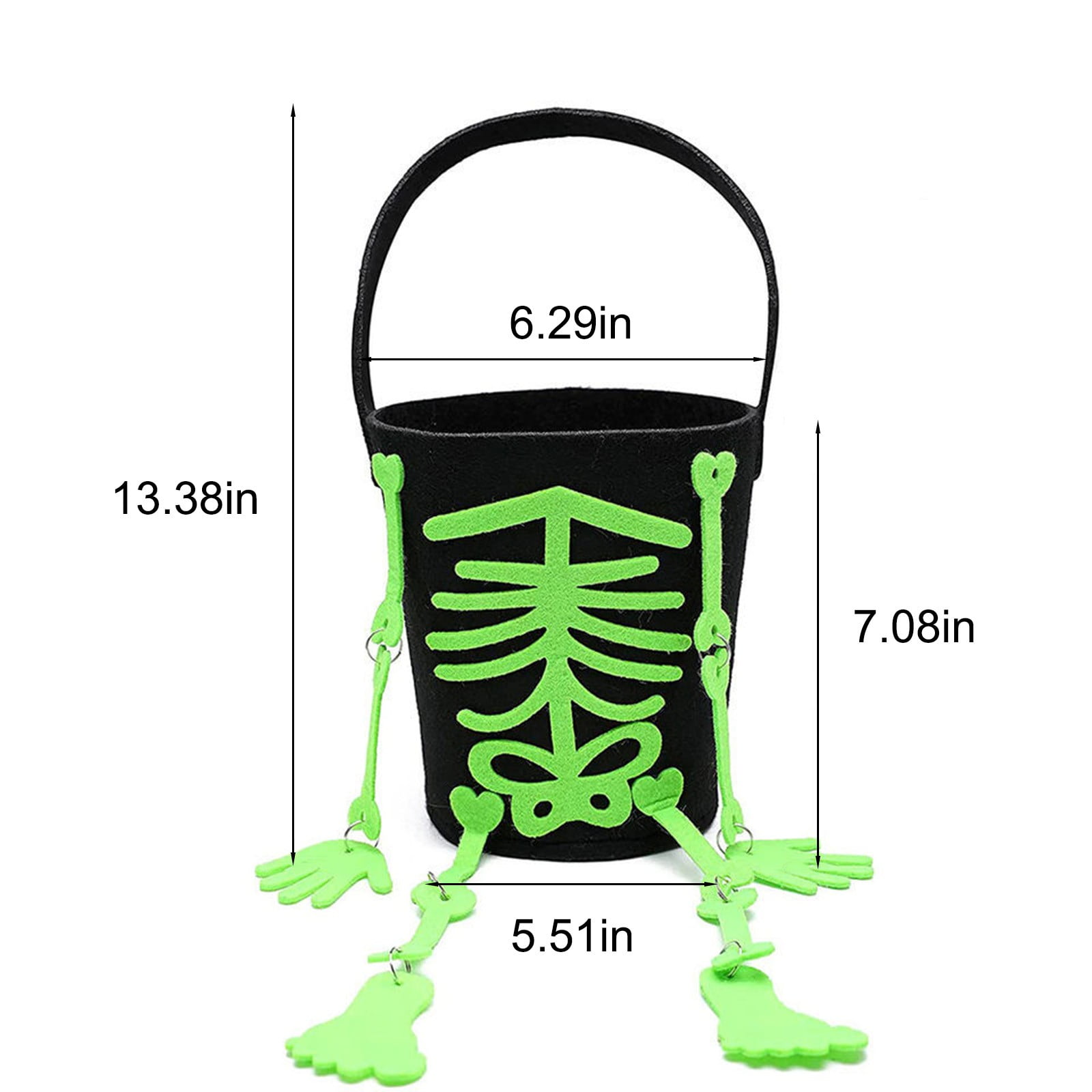 LSLJS Halloween Candy Bag,Trick or Treat Bucket,Pumpkin Design Candy Large Bags with LED Light Collapsible Ghost Multipurpose Reusable Halloween Basket for Kids Birthday Party Goodie Goody