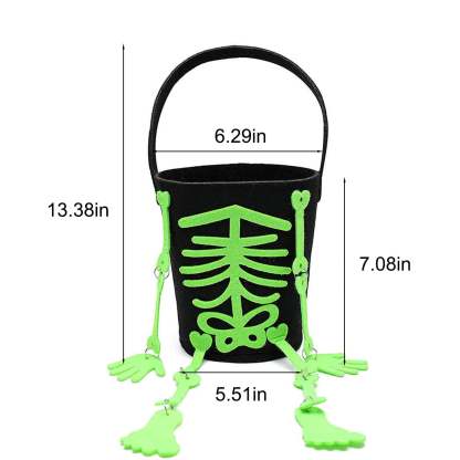 LSLJS Halloween Candy Bag,Trick or Treat Bucket,Pumpkin Design Candy Large Bags with LED Light Collapsible Ghost Multipurpose Reusable Halloween Basket for Kids Birthday Party Goodie Goody